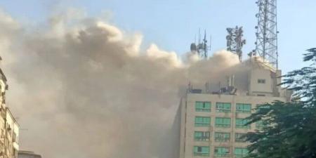 تشكيل لجنة هندسية لبيان مدى تأثر مبنى سنترال رمسيس بالحريق - بلس 48